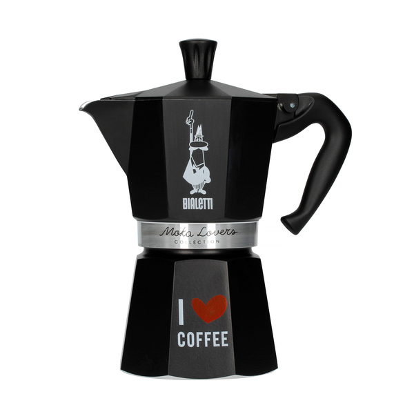 Bialetti Moka Express Love 6tz Black