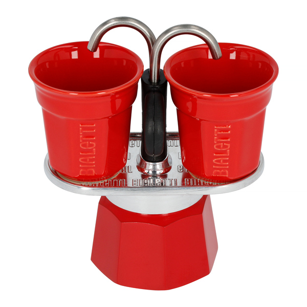 Bialetti Mini Express 2tz Red + 2 cups