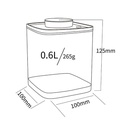 Ankomn Vacuum Container Turn -N- Seal UV 0.6L  40% black