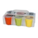 Bialetti Bicchierini - Set of 6 Espresso Cups - Multicolor (6 pack)