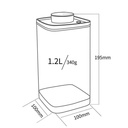 Ankomn Vacuum Container Turn -N- Seal UV 1.2L 40% Black