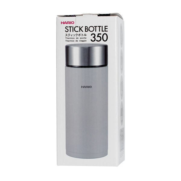 Hario Stick Bottle - Black Thermal Flask Grey - 350ml