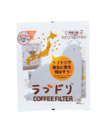 Hario Love Bird Paper Filter White for 02 Dripper 20sheets