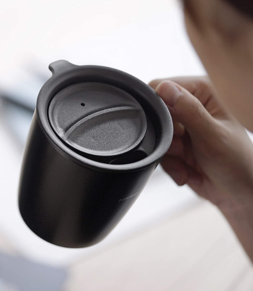 Hario Heat Retention Mug with lid 300ml Black
