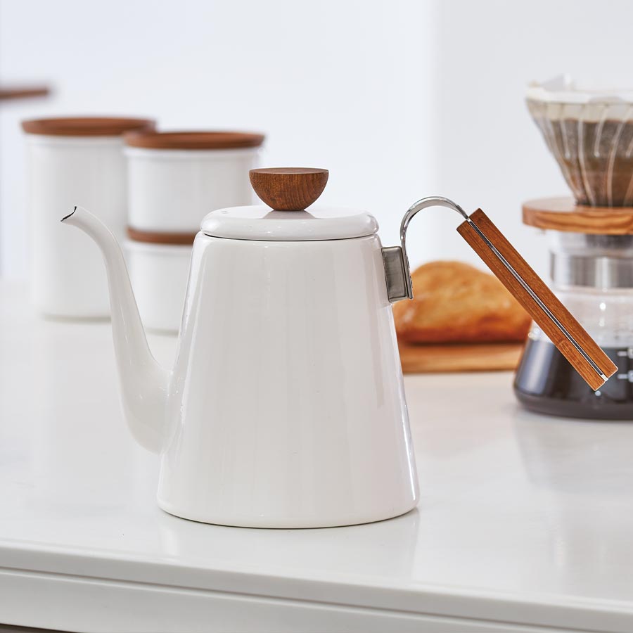 Hario Bona Coffee Enamel Drip Kettle - 0,8l