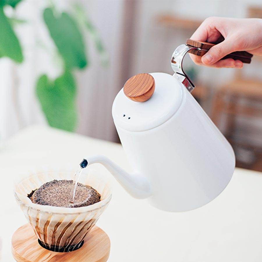Hario Bona Coffee Enamel Drip Kettle - 0,8l
