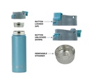EcoVessel - Insulated Water Bottle Perk - Silver Express 16oz / 473 ml