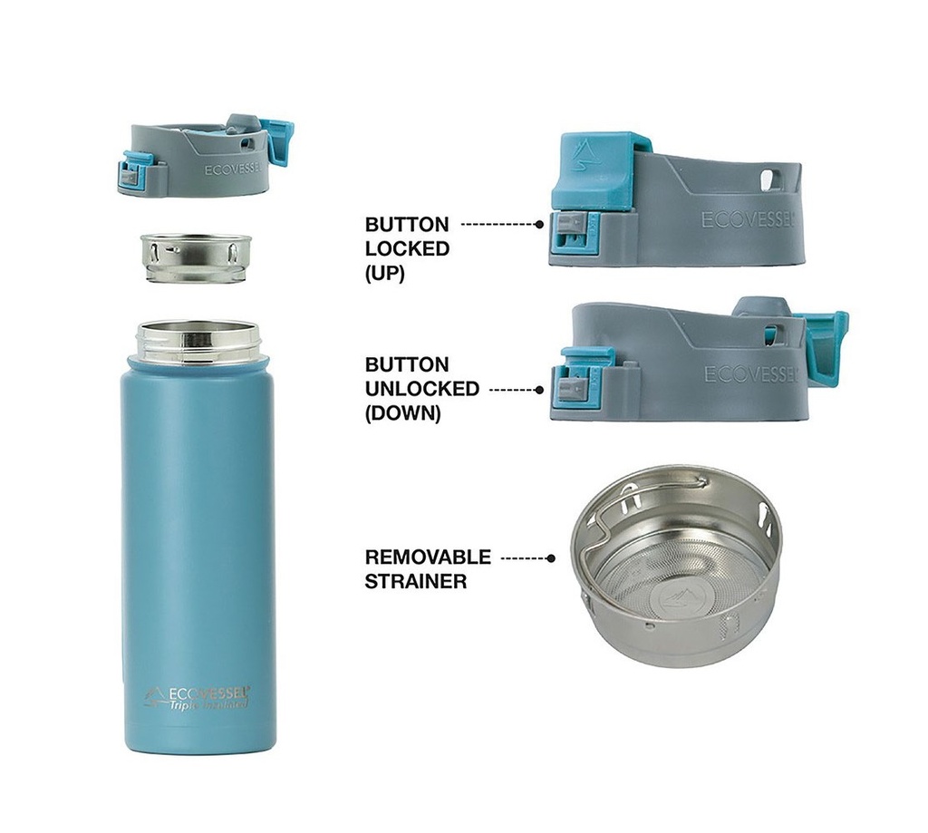 EcoVessel - Insulated Water Bottle Perk - Purple Haze 200z / 600 ml