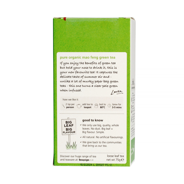teapigs Mao Feng Green Organic - Loose Tea 75g