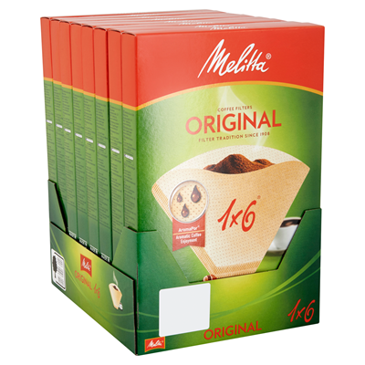 Melitta Paper Coffee Filters 1x6 - Original - 40 pieces (8 pack 320 filters)