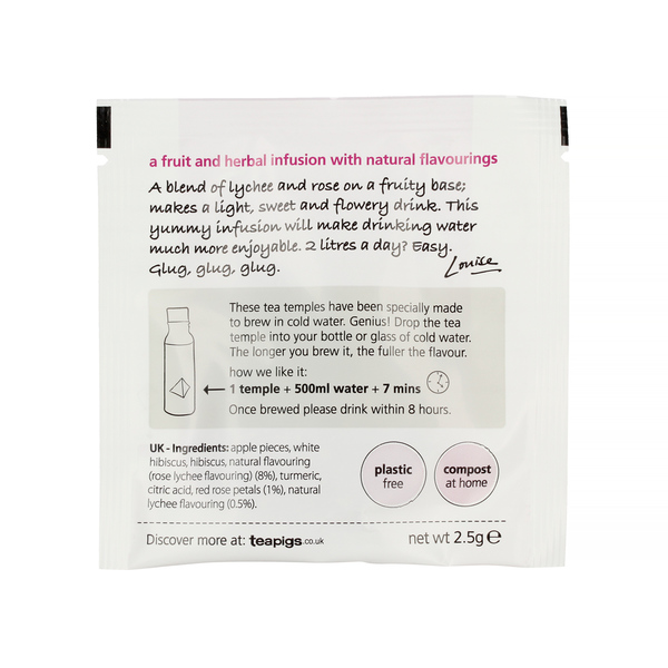 teapigs Lychee & Rose Cold Brew - Tea Bag (box of 50pcs)