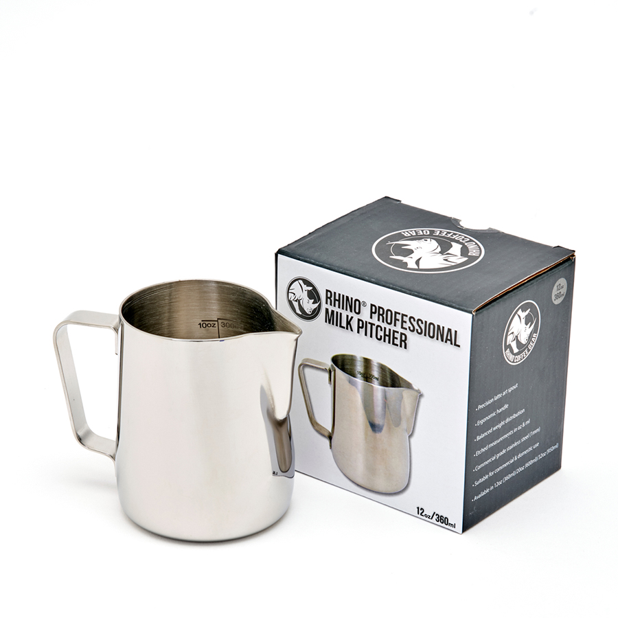Rhinowares Stainless Steel Pro Pitcher - silver 360 ml