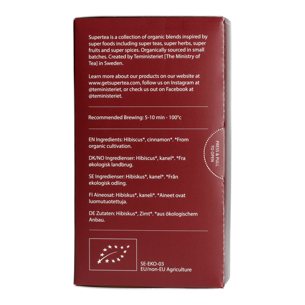Teministeriet - Supertea Hibiscus Cinnamon Organic - 20 Tea Bags