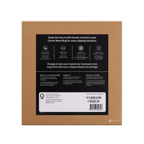 Fellow - Carter Move Mug 3 in 1 - Insulated Mug + 3 Lids Stone Blue 473ml (copy)