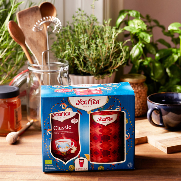 Yogi Tea - Thermal mug and Classic 17 Tea Bags - Set