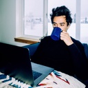 MiiR - Camp Cup Blue Speckle 350ml (with lid)