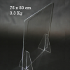 Balie- / tafelscherm plexiglas 75x80cm staand