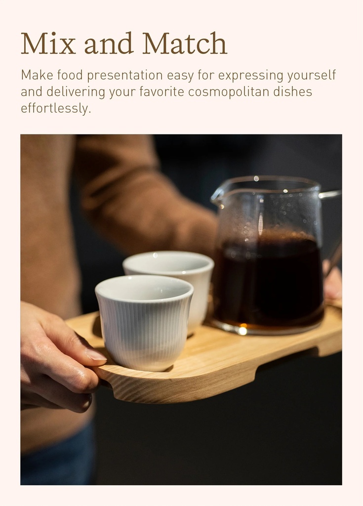 Loveramics ER-GO! System - Solid Ash Wood Platter (L) 35cm (Natural)