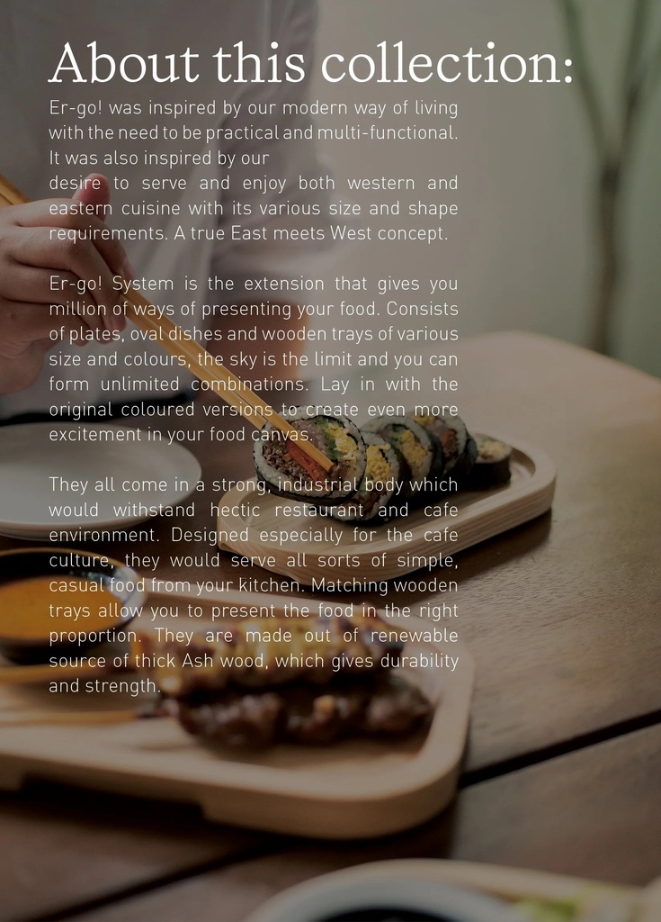 Loveramics ER-GO! System - Solid Ash Wood Platter (L) 35cm (Natural)