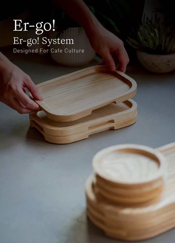 Loveramics ER-GO! System - Solid Ash Wood Platter (L) 35cm (Natural)