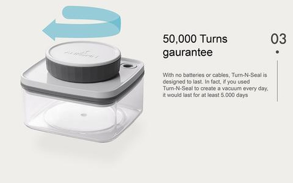 Ankomn Vacuum Container Turn-N-Seal 2.4L - UV 40% black