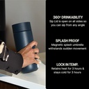 Fellow - Carter Move Mug 360 Sip Lid - Stone Blue - Insulated Mug 355ml
