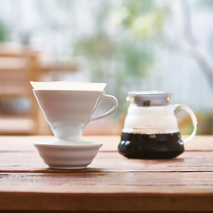 [DT-1W] V60 Drip Tray Ceramic 120ml - White hario 2.webp