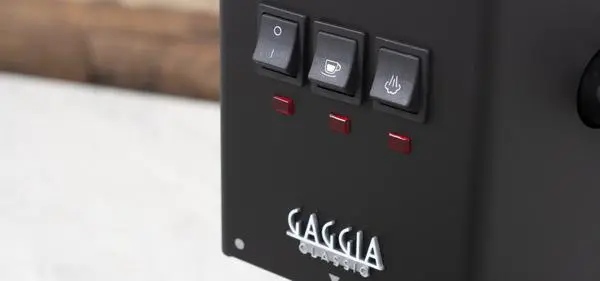 Gaggia Classic Pro Thunder Black Rocket switch and light.webp