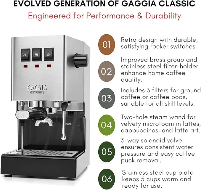 gaggia classic features.webp
