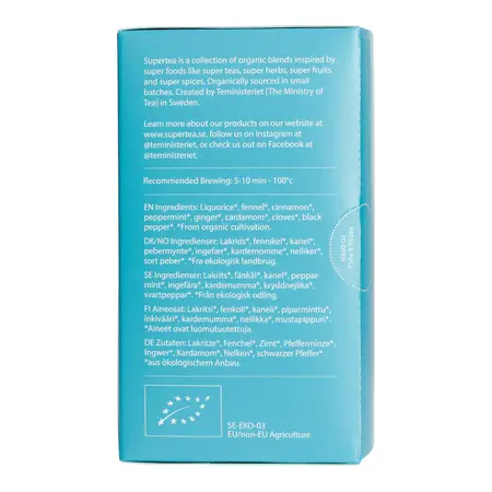 Teministeriet - Supertea Liquorice Fennel Digest - 20 Tea Bagswebsite.webp
