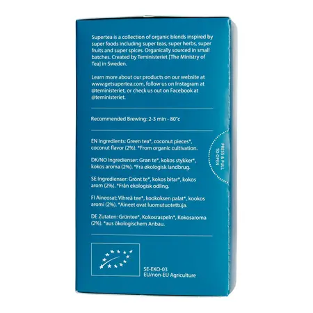 Teministeriet - Supertea Green Tea Coconut Organic - 20 Tea Bags 3.webp