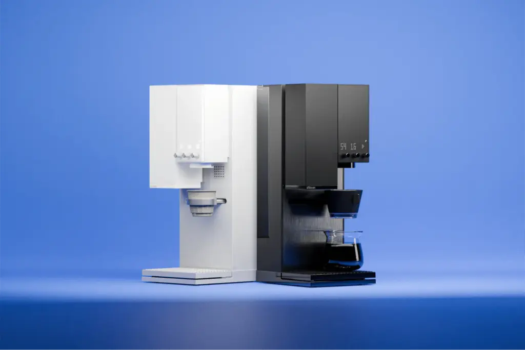 xBloom Studio Coffee Brewer – Precision All-in-One Filter Coffee Machine 2 clors blue background.webp