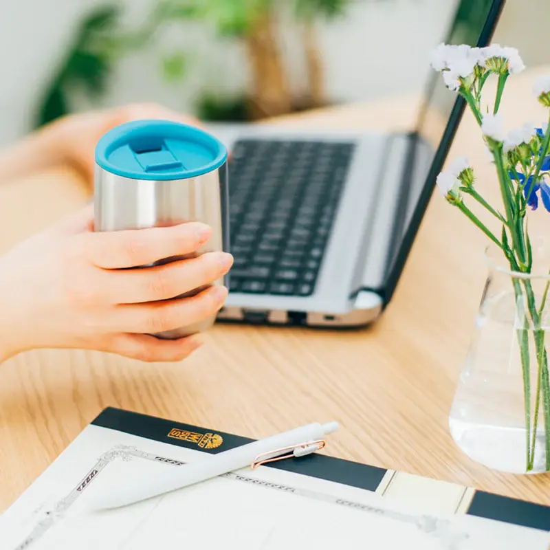 Stainless Steel Mug MIOLOVE, Yellow 5.webp