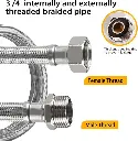 Flexible Stainless Steel Hose 150cm – 3 8 Female x 3 8 Male Conical Connection 3.webp