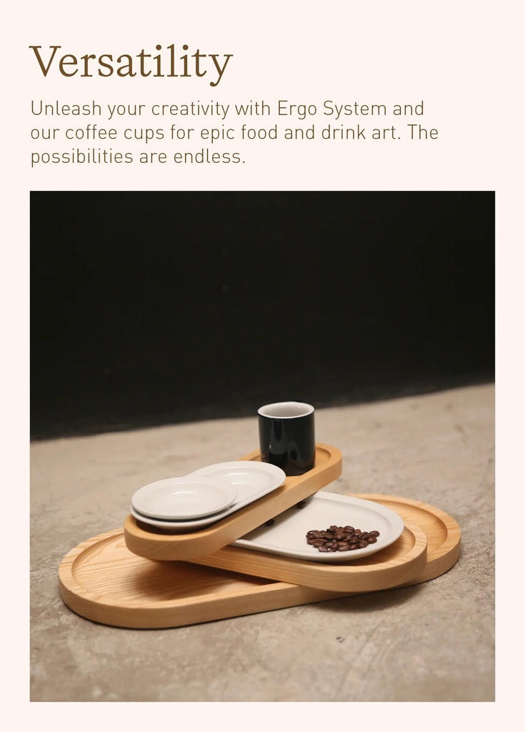 Loveramics ER-GO! System - Solid Ash Wood Platter (L) 35cm (Natural)