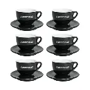 La Marzocco - Linea Set of 6 Cappuccino Cups and Saucers 210 ml - Black 2.webp