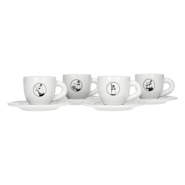 Bialetti Carousel - Set of 4 cups with a saucer