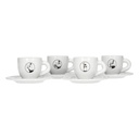 Bialetti Carousel - Set of 4 cups with a saucer