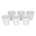 Bialetti Bicchierini - Set of 6 Espresso Cups - White