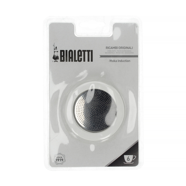 Bialetti Moka Induction 6tz - 3 Moka Gaskets + 1 Filter Plate