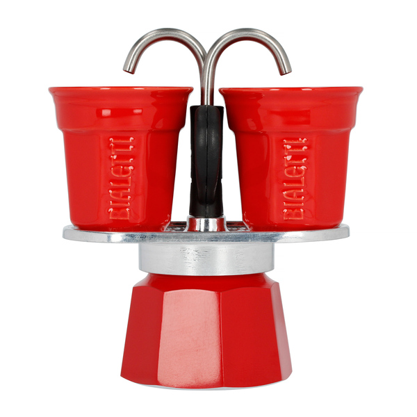 Bialetti Mini Express 2tz Red + 2 cups