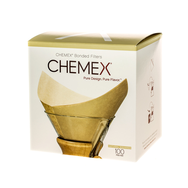 Chemex Square Paper Filters - Natural - 6, 8, 10 Cups (FSU-100)