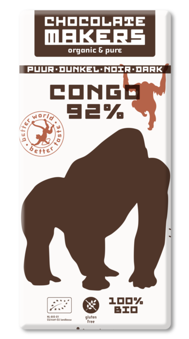 Chocolatemakers Gorilla bar extra Puur 92% (85gr)