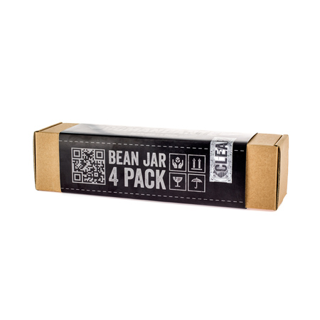 Comandante Bean Jar - Clear Glass - 4 Pack