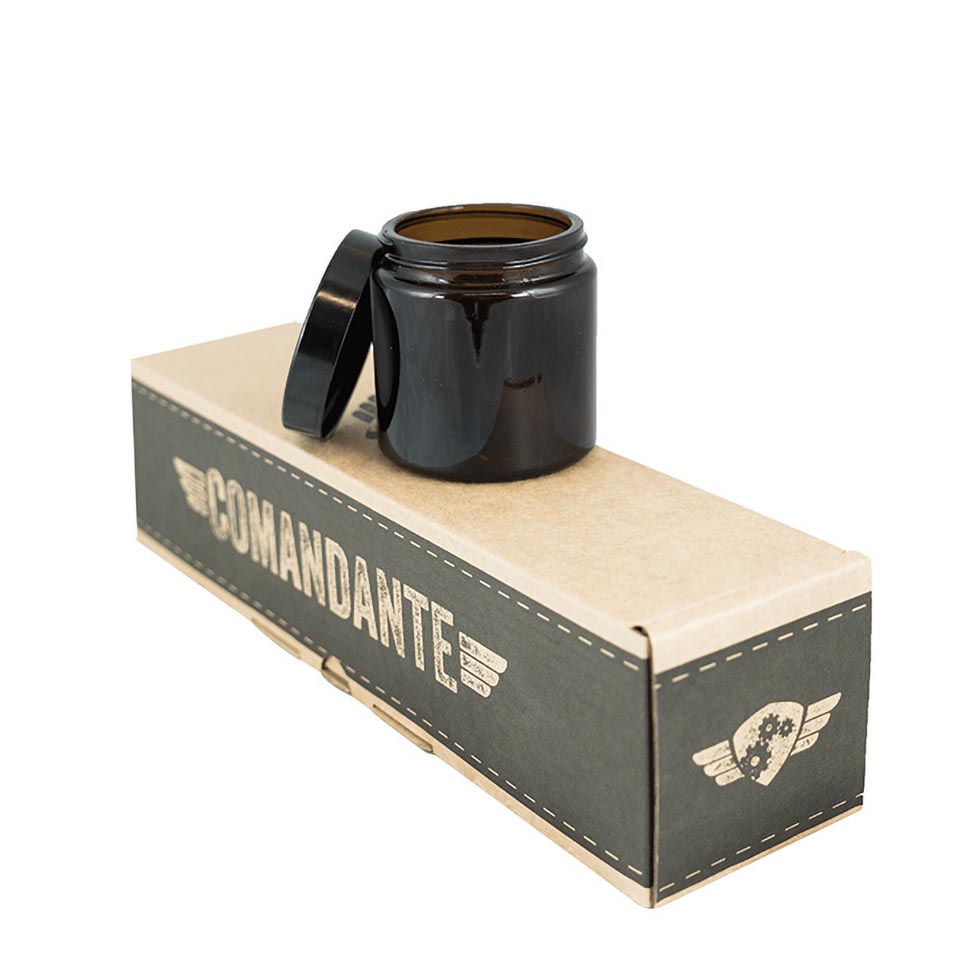 Comandante Bean Jar - Brown Glass + lid/cap - 4 pack