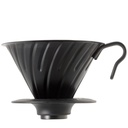 Hario V60-02 Metal dripper with silicone base - Black