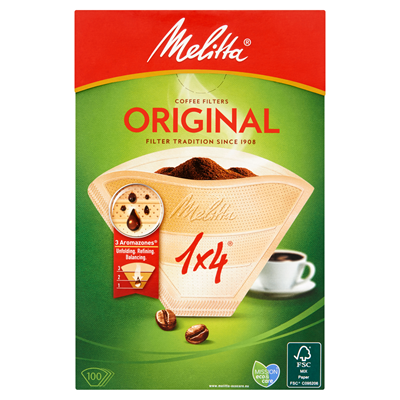 Melitta - Original 1x4 Brown Filters (100pcs)