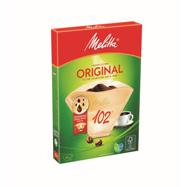 Melitta Original 102 Brown Filter Paper 40pcs (18 boxes)