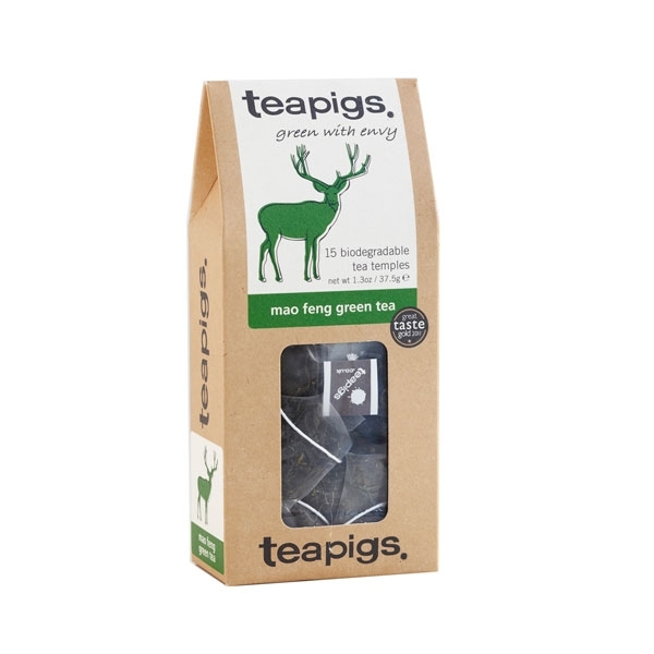 teapigs Mao Feng Green Tea - 15 Tea Bags (6 pack)