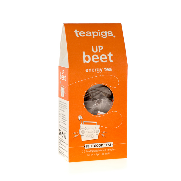teapigs Up Beet - Energy Tea - 15 Tea Bags (6 boxes)